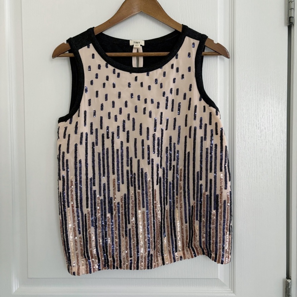Tiny Anthropologie Sequin Knit Tank Top Small